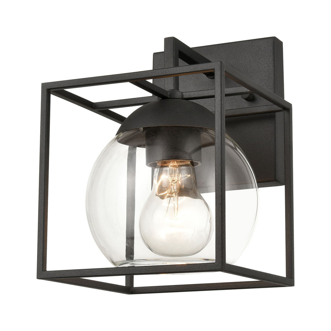 Elk Lighting 47320/1 Modern Cubed Outdoor Charcoal