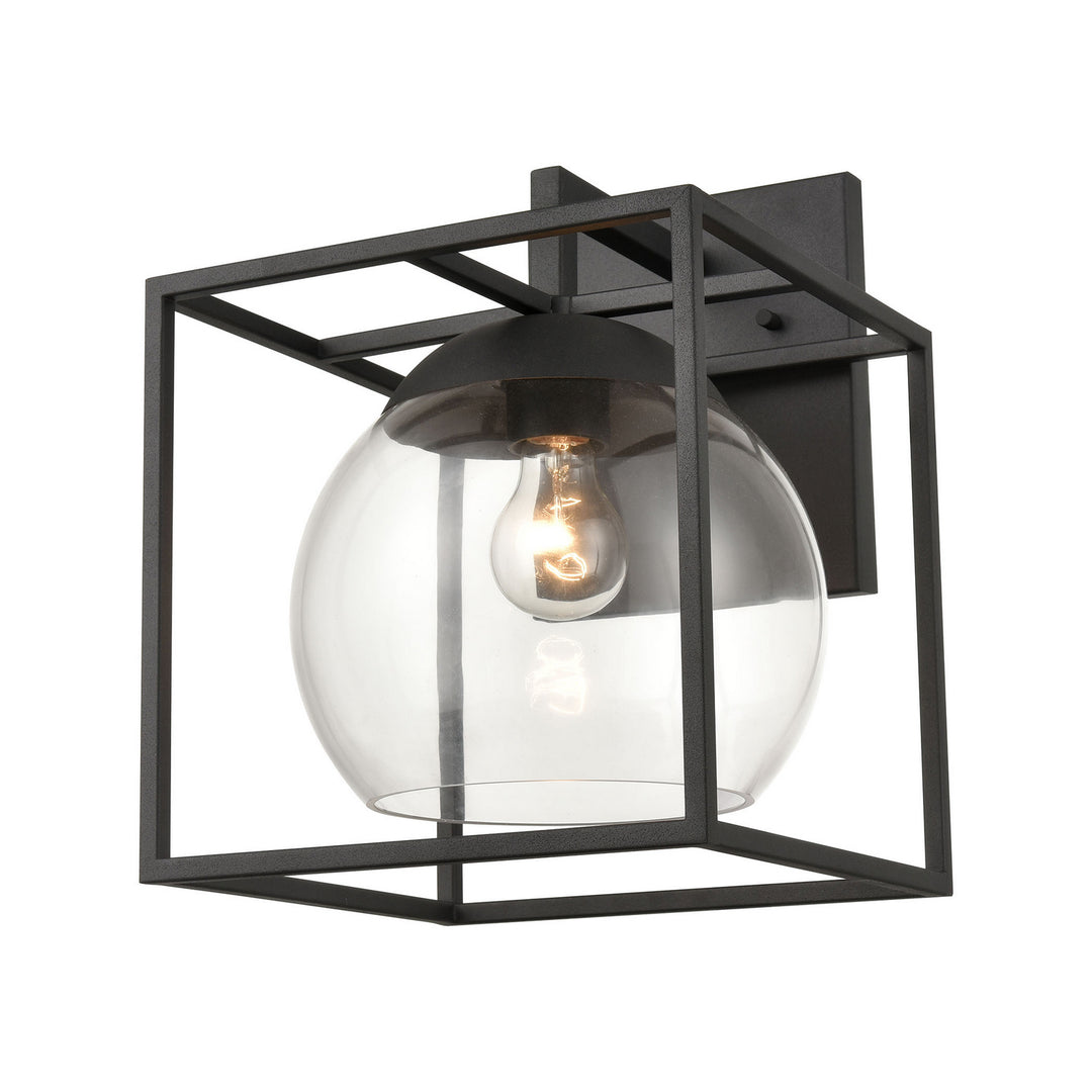Elk Lighting 47322/1 Modern Cubed Outdoor Charcoal