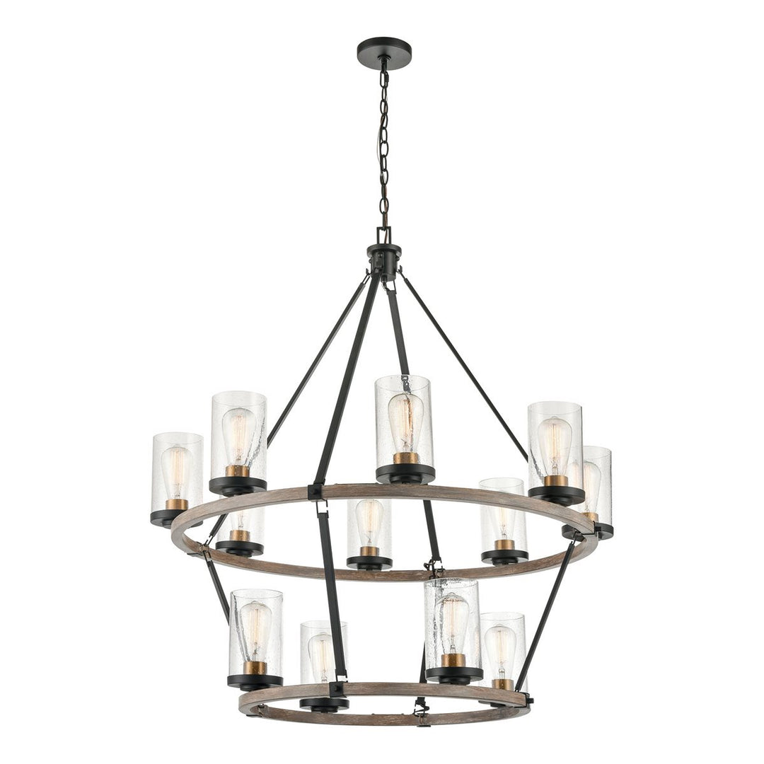Elk Geringer 47470/8+4 Chandelier Light - Charcoal