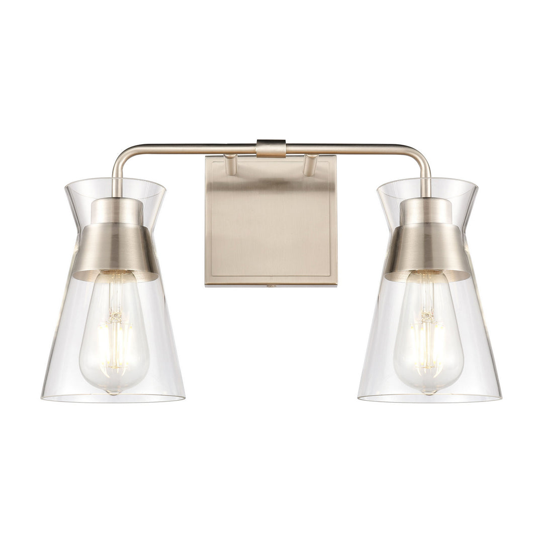 Elk Brookville 47601/2 Bath Vanity Light 15 in. wide - Satin Nickel