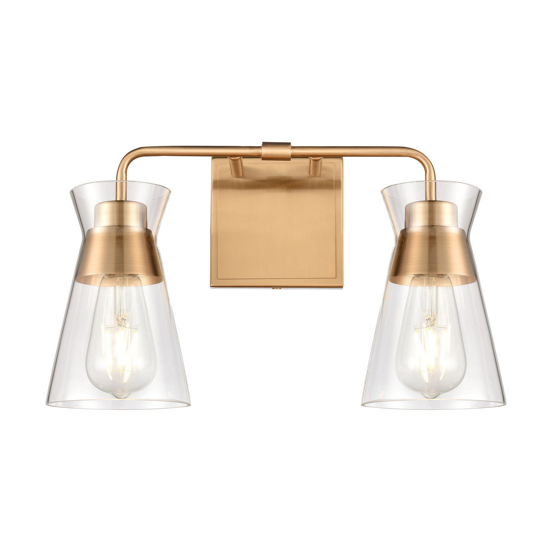Elk Brookville 47671/2 Bath Vanity Light 15 in. wide - Burnished Brass