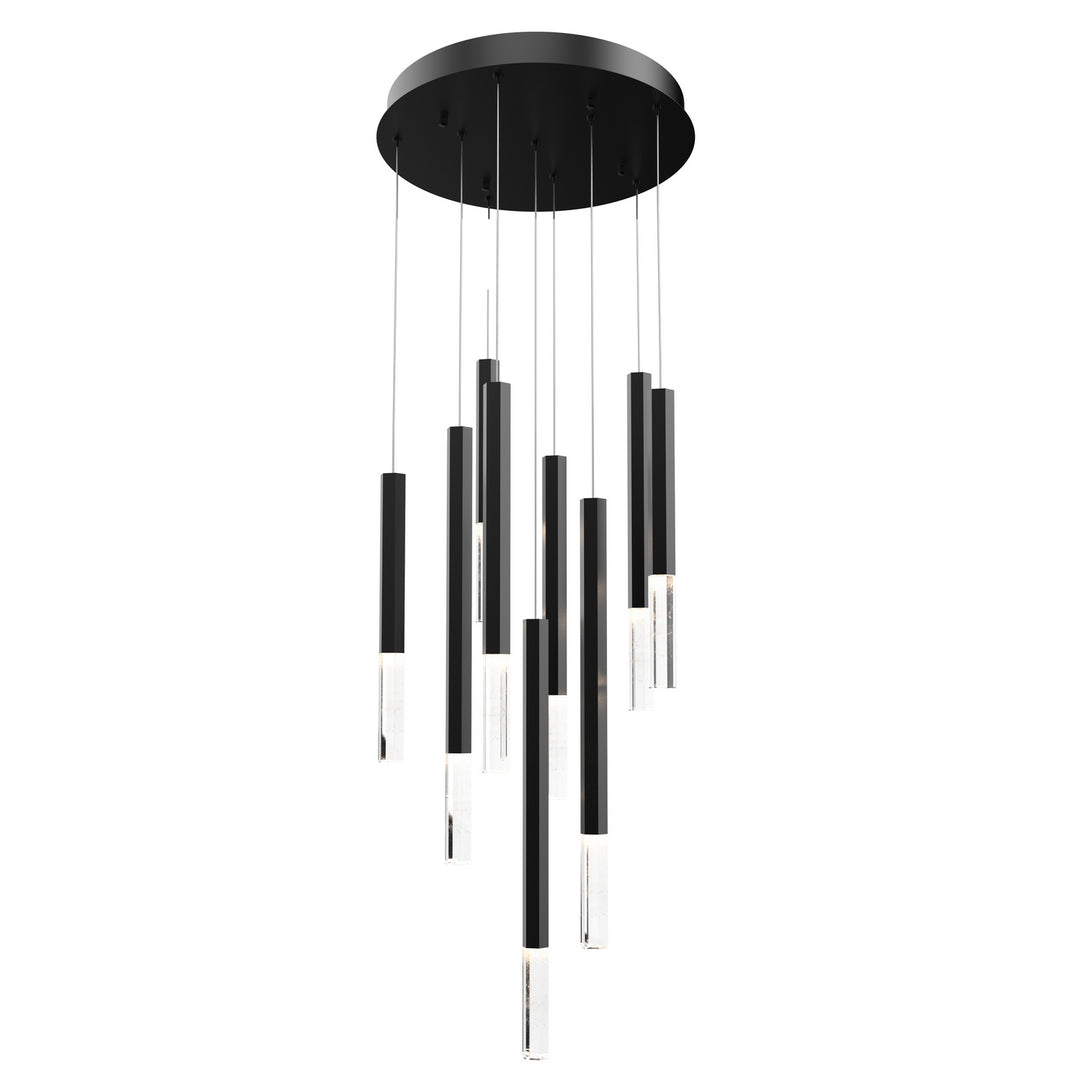 ET2 by Maxim Diaphane E11029-95BK Chandelier Light - Black