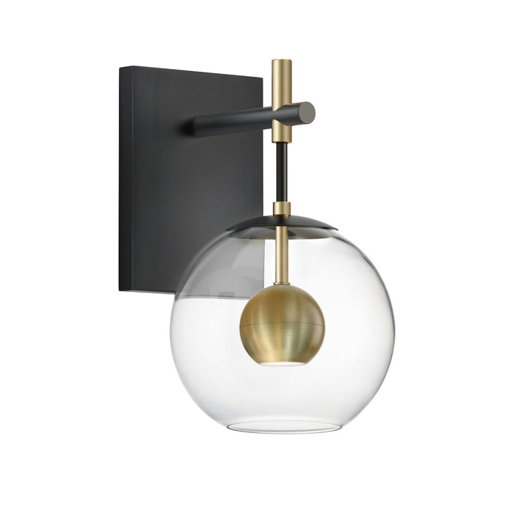 ET2 by Maxim Nucleus E25151-BKNAB Wall Light - Black / Natural Aged Brass