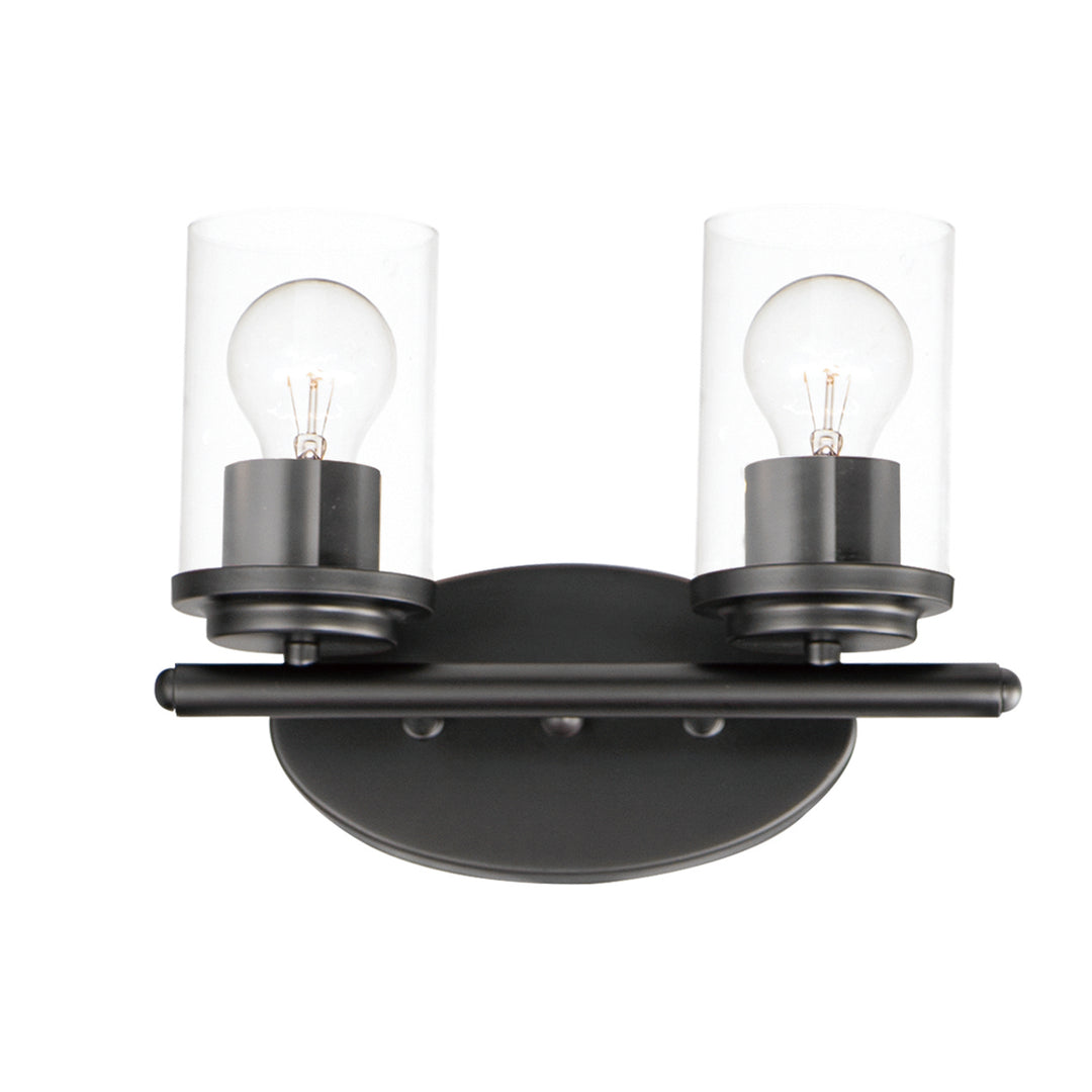 Maxim Corona 10212CLBK Bath Vanity Light 12 in. wide - Black