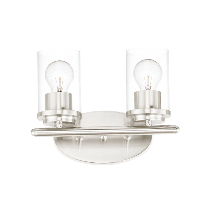 Maxim Corona 10212CLSN Bath Vanity Light 12 in. wide - Satin Nickel