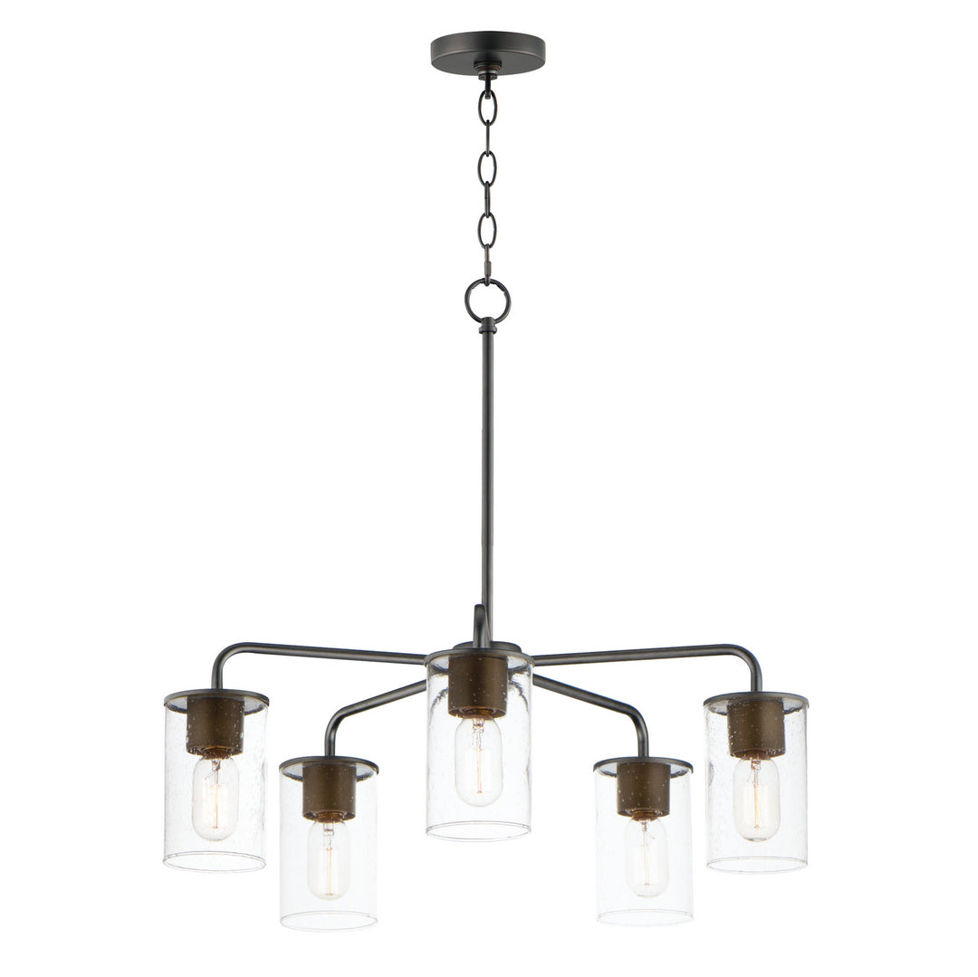 Maxim Sleek 11846CDABBK Chandelier Light - Antique Brass / Black
