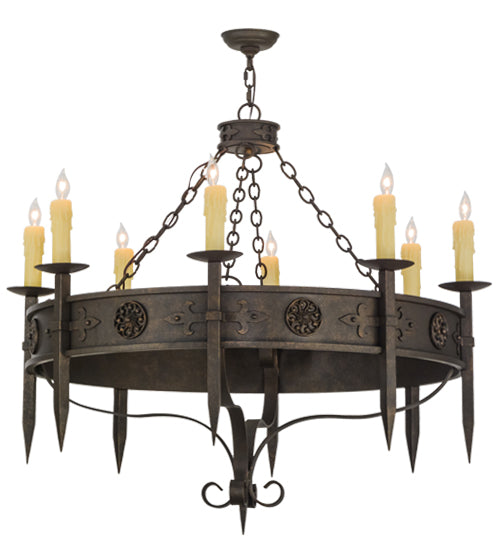 Meyda Tiffany Calandra 115641 Chandelier Light - Gilded Tobacco