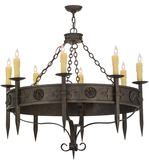 Meyda Tiffany Calandra 115641 Chandelier Light - Gilded Tobacco