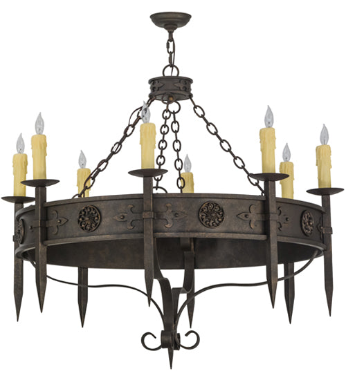 Meyda Tiffany Calandra 115641 Chandelier Light - Gilded Tobacco