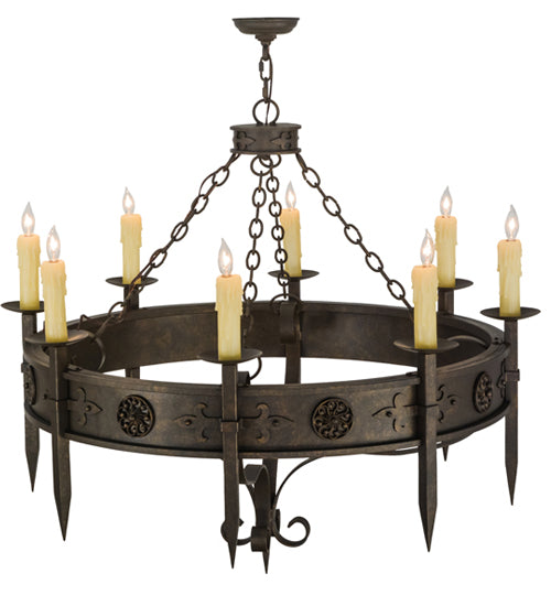 Meyda Tiffany Calandra 115641 Chandelier Light - Gilded Tobacco