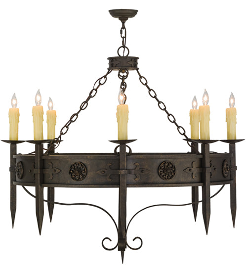 Meyda Tiffany Calandra 115641 Chandelier Light - Gilded Tobacco