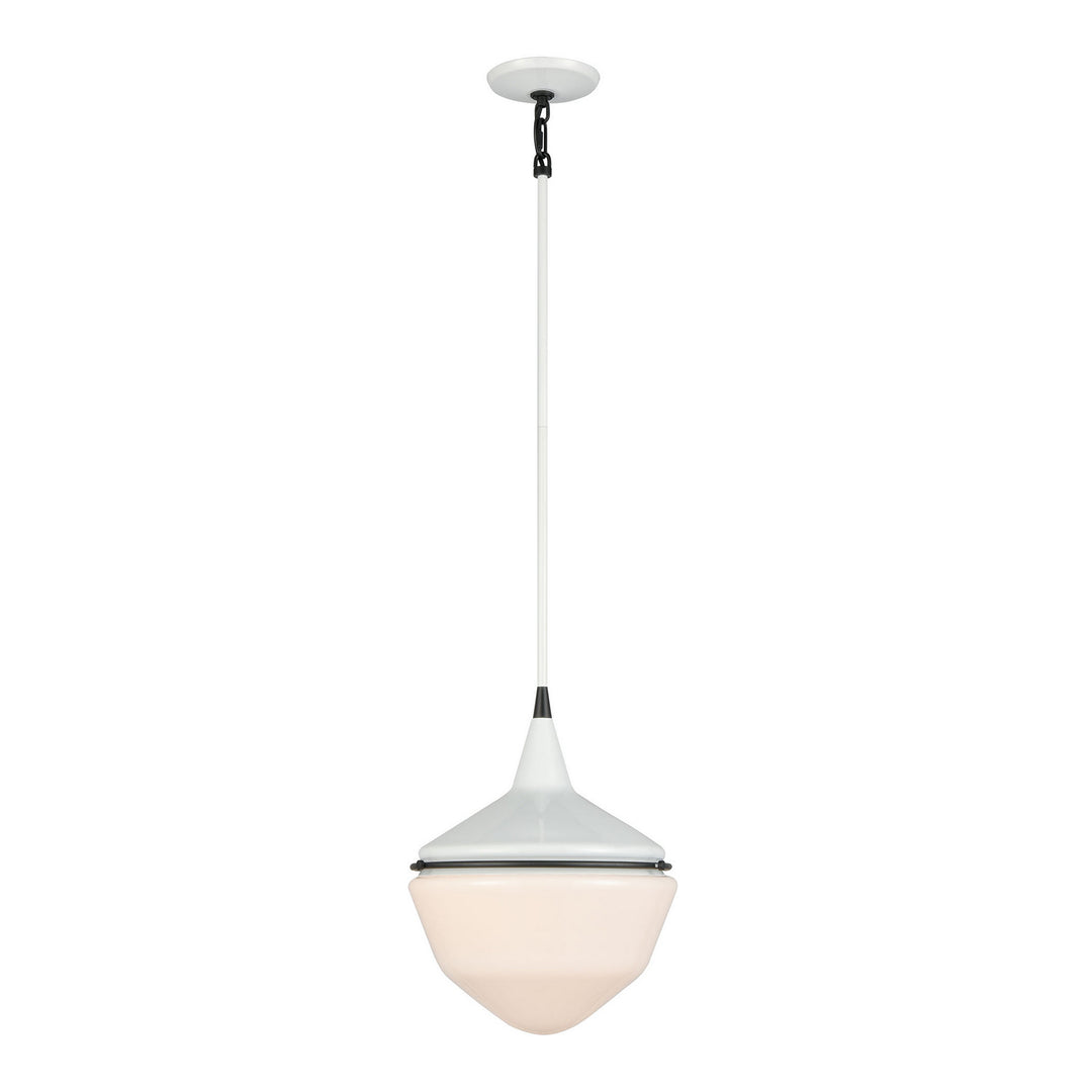 Elk Mid Century Schoolhouse 69295/1 Pendant Light - Enamel White