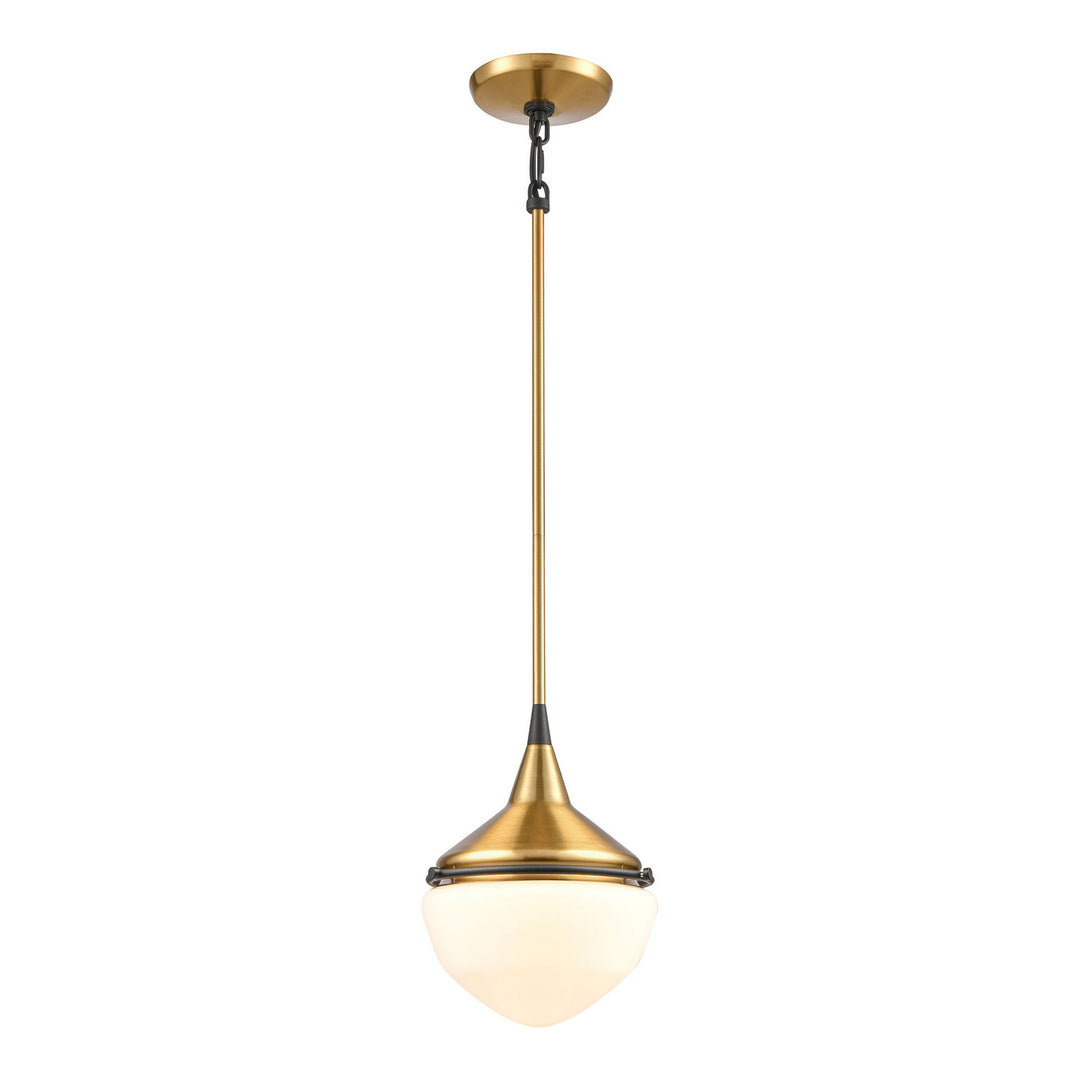 Elk Mid Century Schoolhouse 69383/1 Pendant Light - Satin Brass