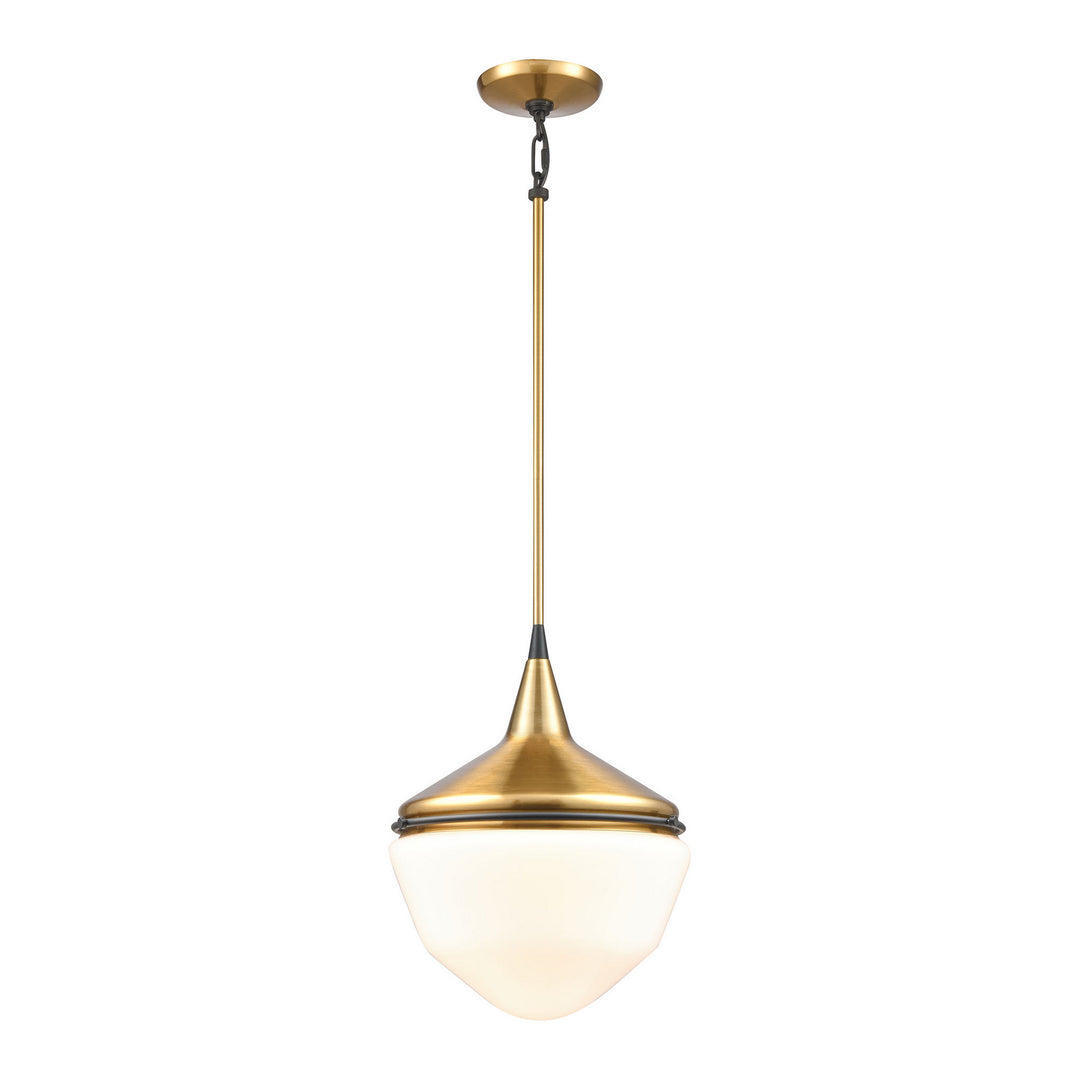 Elk Mid Century Schoolhouse 69384/1 Pendant Light - Satin Brass