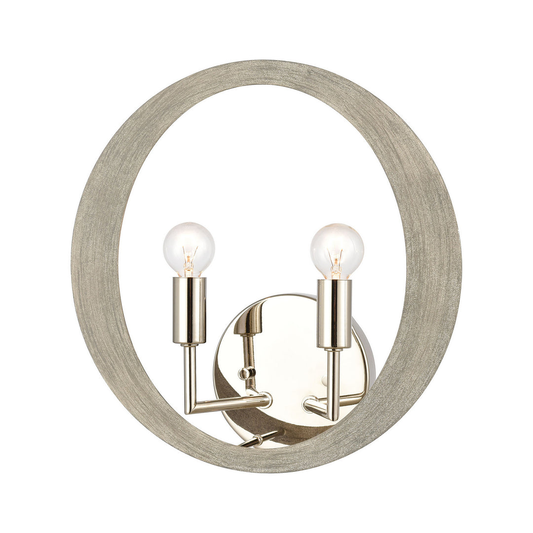 Elk Retro Rings 82064/2 Wall Sconce Light - Sandy Beechwood