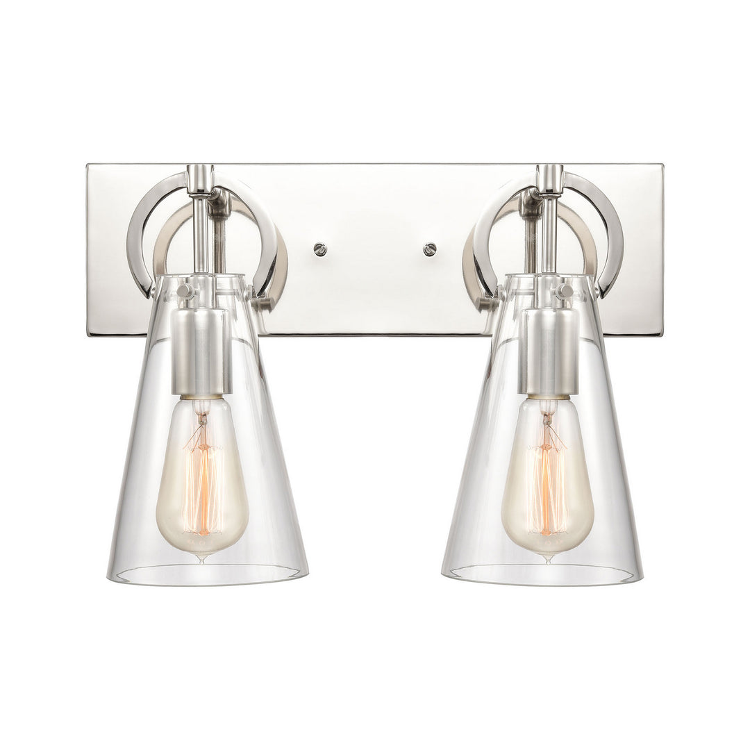 Elk Gabby 89321/2 Bath Vanity Light 15 in. wide - Polished Nickel