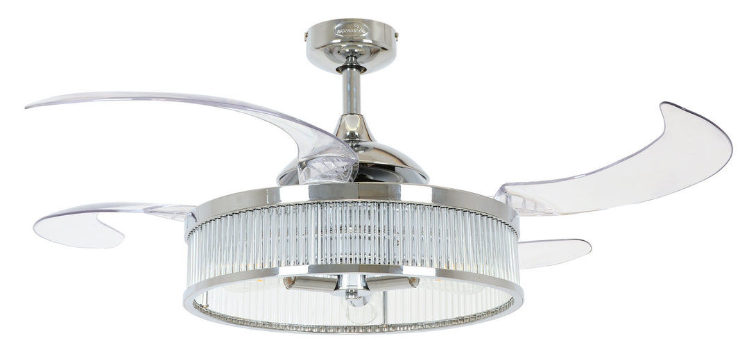 Beacon Corbelle 51292901 Ceiling Fan - Chrome, Clear/