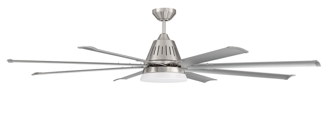 Craftmade Wingtip WTP72BNK8 Ceiling Fan 72 - Brushed Polished Nickel, Brushed Aluminum/Brushed Aluminum/