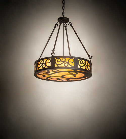 Meyda Tiffany Dean 115790 Pendant Light - Craftsman Brown