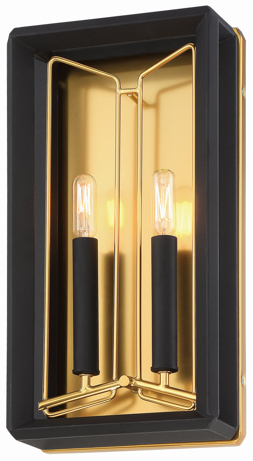 Metropolitan Sable Point N7852-707 Wall Light - Sand Coal With Honey Gold Acce