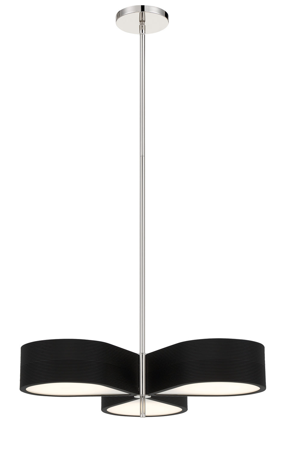 George Kovacs Side Step P5345-572-L Chandelier Light - Coal With Polished Nichel High