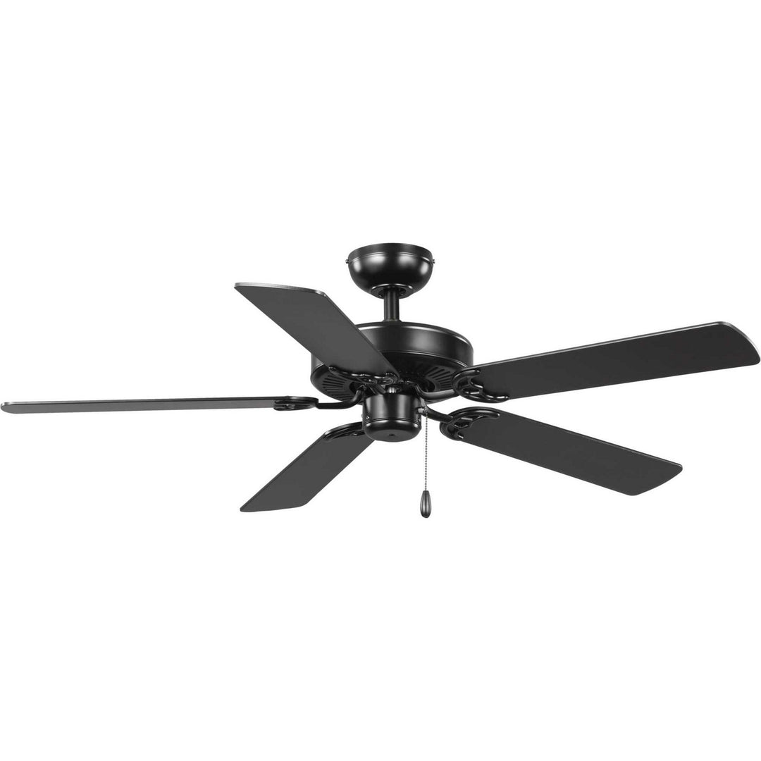 Progress Airpro P250066-31M Ceiling Fan - Matte Black, Matte Black, Distressed Ebony/