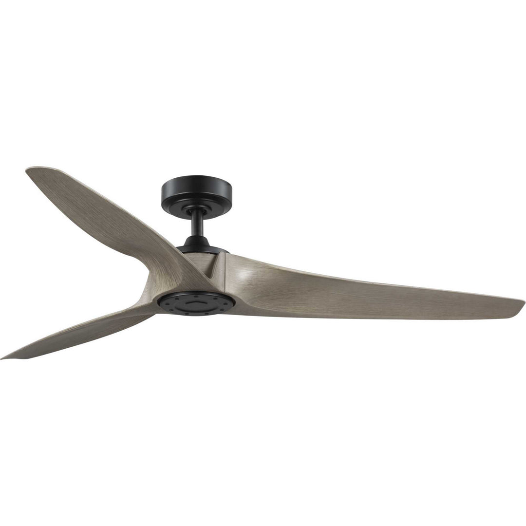 Progress Manvel P250069-31M Ceiling Fan - Matte Black, Rustic Charcoal/