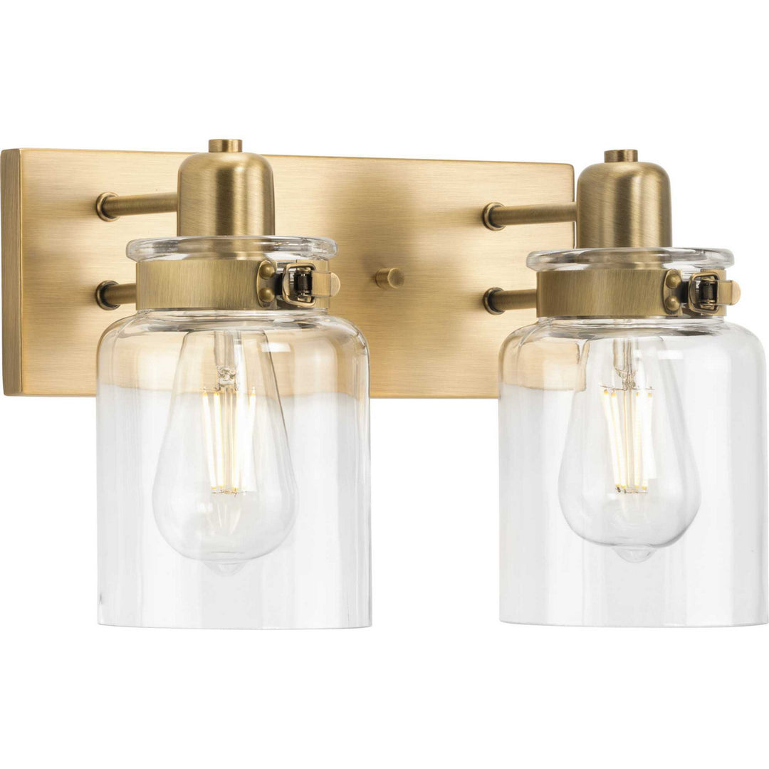 Progress Calhoun P300046-163 Bath Vanity Light 14 in. wide - Vintage Brass