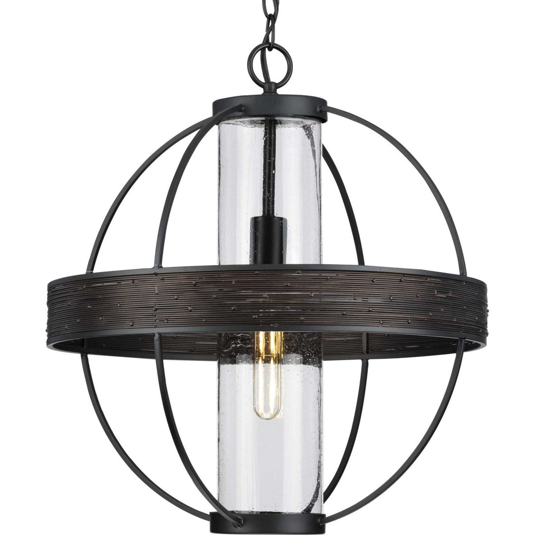 Progress Lighting P550111-31M Terrace One Light Outdoor Pendant Outdoor Black