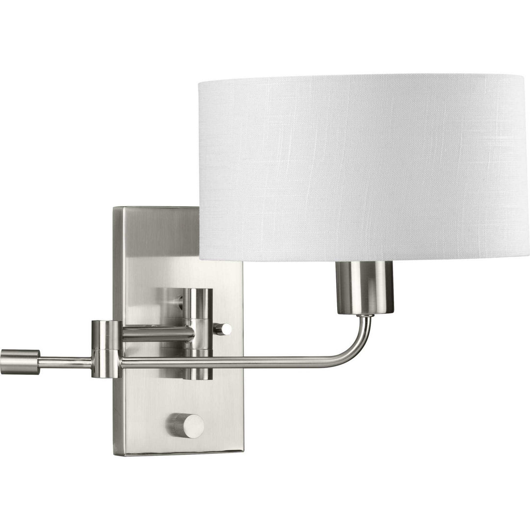 Progress Lighting P710104-009 Carrick One Light Wall Bracket Lamp Pewter, Nickel, Silver