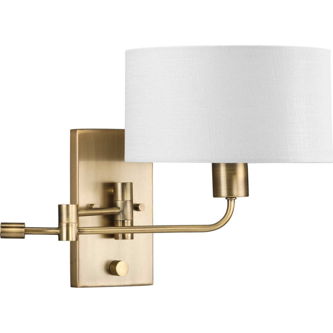 Progress Lighting P710104-163 Carrick One Light Wall Bracket Lamp Brass - Antique