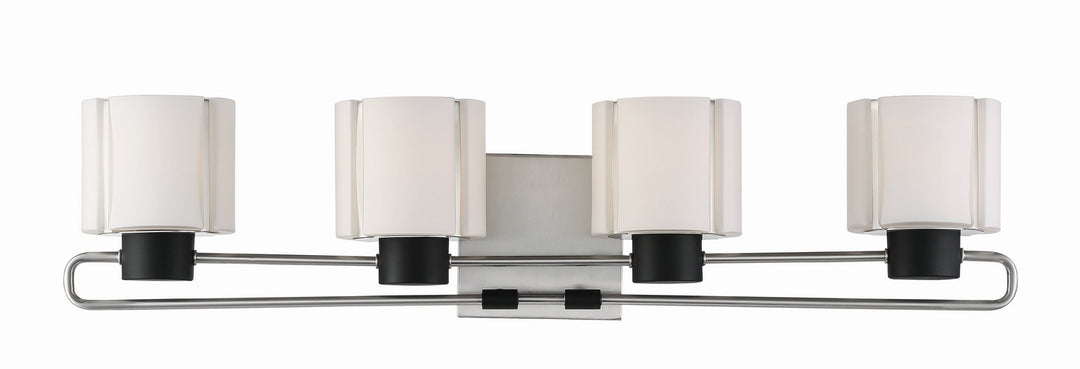 Minka-Lavery Waverly Plaza Bath 2464-691 Bath Vanity Light 32 in. wide - Coal With Brushed Nickel