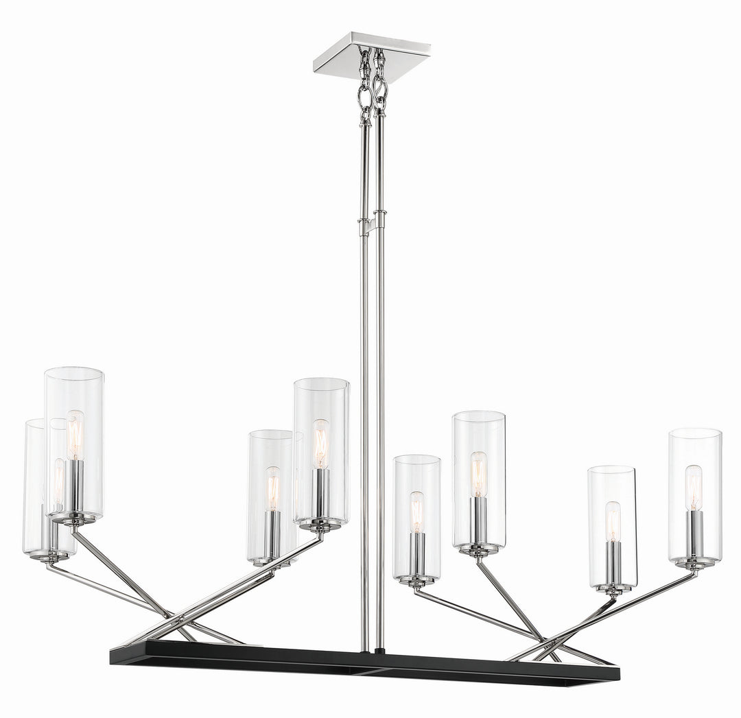 Minka-Lavery Highland Crossing 2496-572 Pendant Light - Coal W/Polished Nickel Highlig