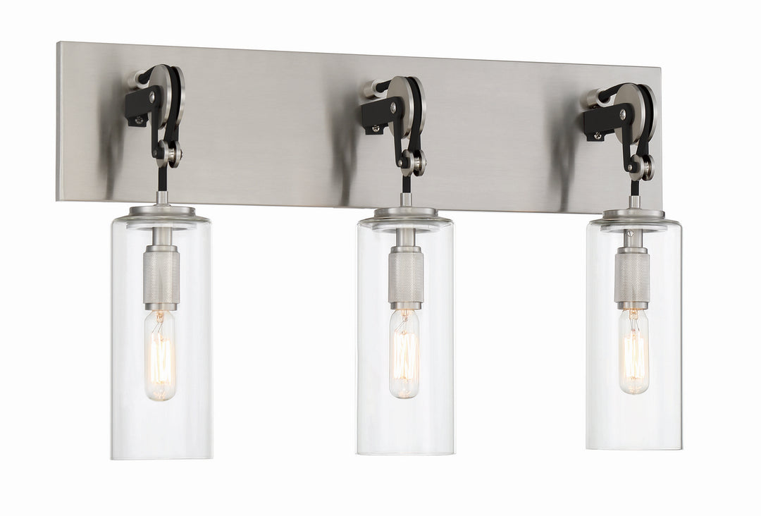 Minka-Lavery Pullman Junction 2893-691 Bath Vanity Light 21 in. wide - Coal With Brushed Nickel