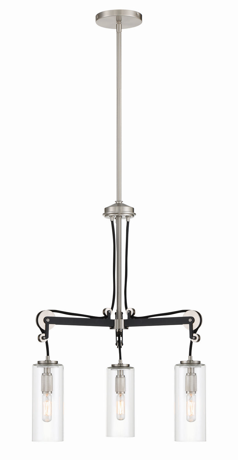 Minka-Lavery Pullman Junction 2898-691 Chandelier Light - Coal With Brushed Nickel