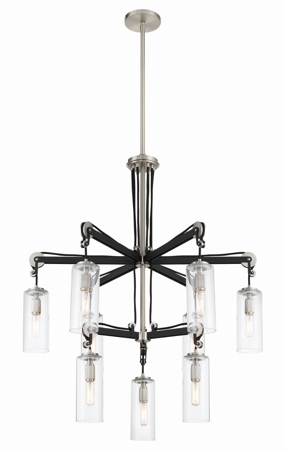 Minka-Lavery Pullman Junction 2899-691 Chandelier Light - Coal With Brushed Nickel