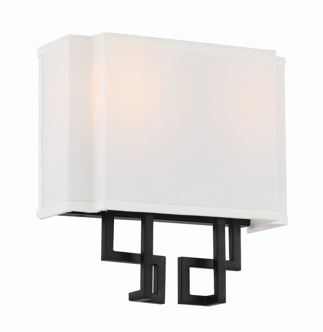 Minka-Lavery Upham Estates 2952-572 Wall Light - Coal W/Polished Nickel Highlig