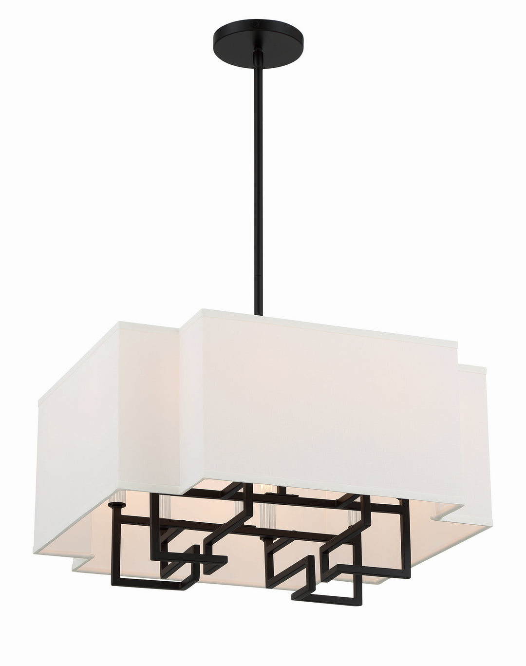 Minka-Lavery Upham Estates 2958-572 Chandelier Light - Coal W/Polished Nickel Highlig