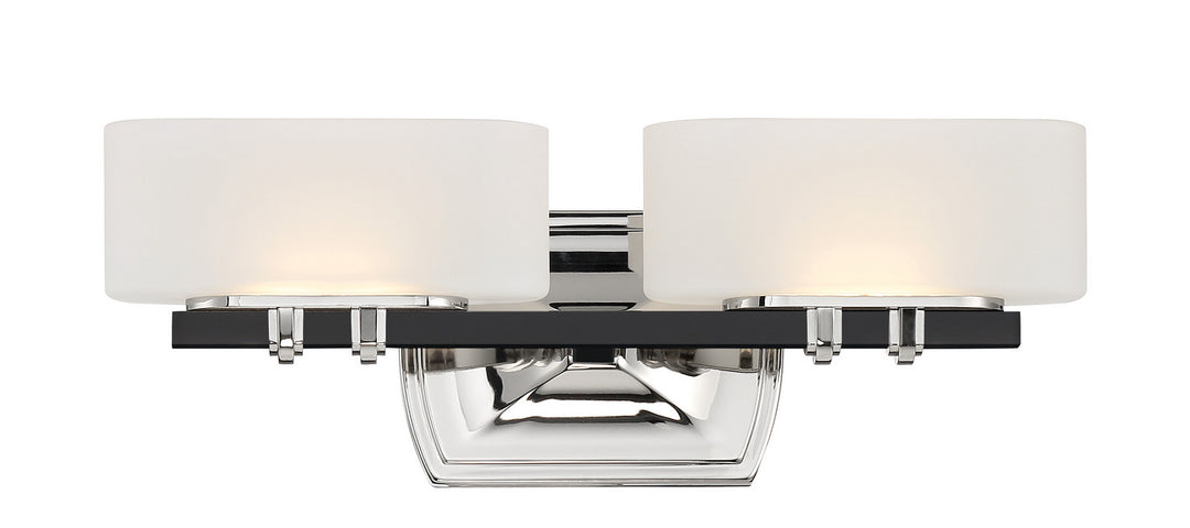 Minka-Lavery Drury 3012-572-L Bath Vanity Light 18 in. wide - Coal W/Polished Nickel Highlig