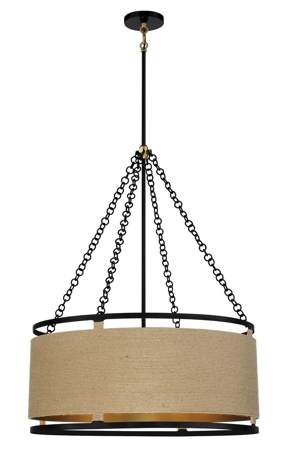 Minka-Lavery Windward Passage 3866-726 Pendant Light - Coal And Soft Brass