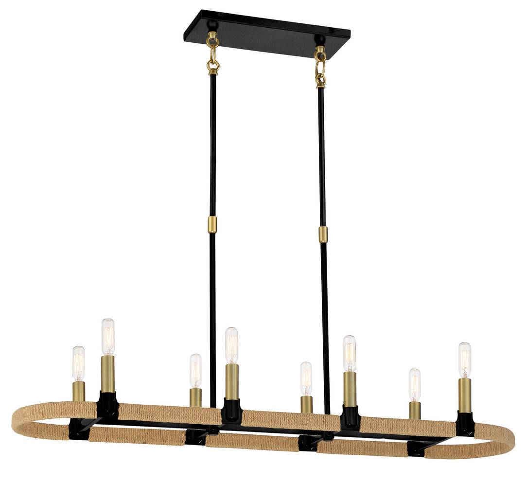 Minka-Lavery Windward Passage 3868-726 Pendant Light - Coal And Soft Brass