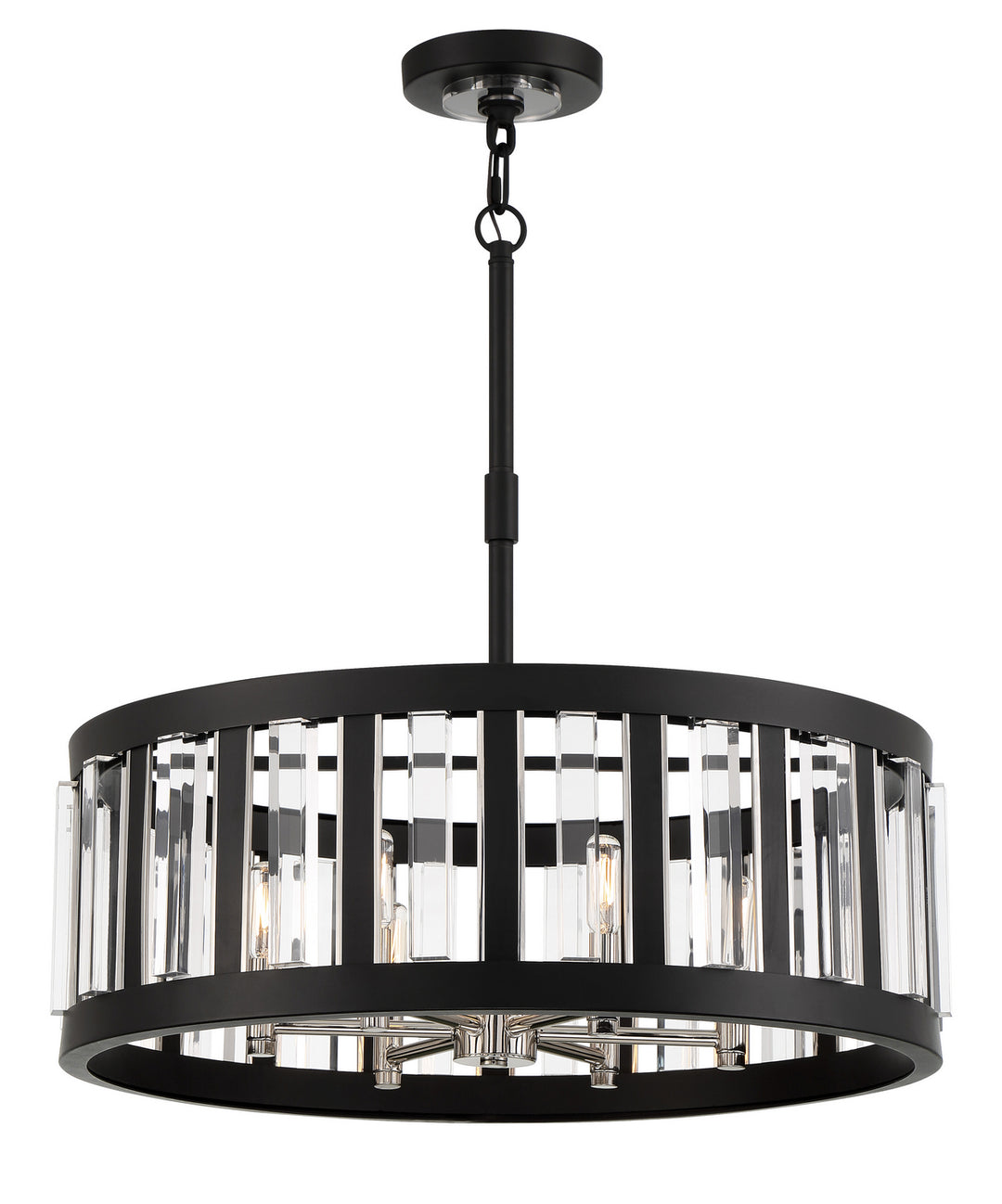 Minka-Lavery Majestic Splendor 5495-729 Chandelier Light - Sand Coal And Polished Nickel