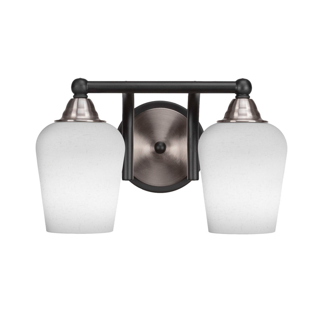 Toltec Paramount 3422-mbbn-211 Bath Vanity Light 14 in. wide - Matte Black & Brushed Nickel