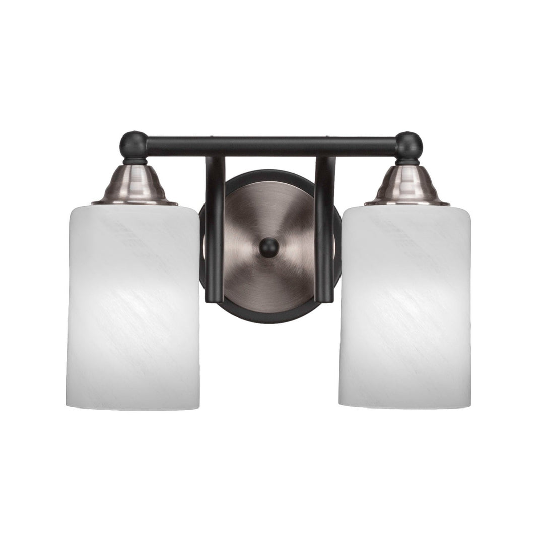 Toltec Paramount 3422-mbbn-3001 Bath Vanity Light 13 in. wide - Matte Black & Brushed Nickel