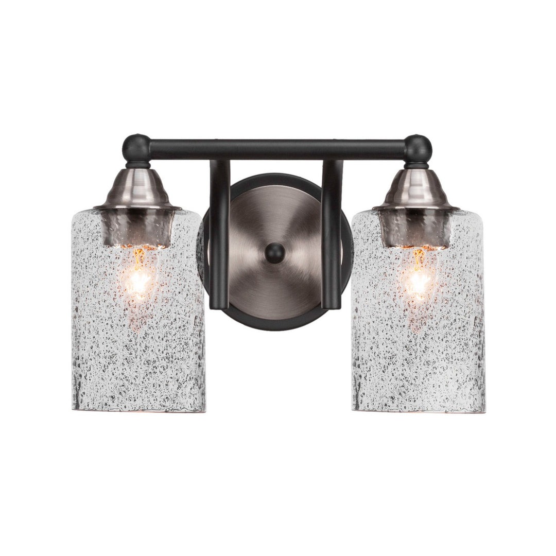 Toltec Paramount 3422-mbbn-3002 Bath Vanity Light 13 in. wide - Matte Black & Brushed Nickel