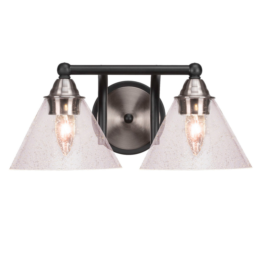 Toltec Paramount 3422-mbbn-302 Bath Vanity Light 16 in. wide - Matte Black & Brushed Nickel
