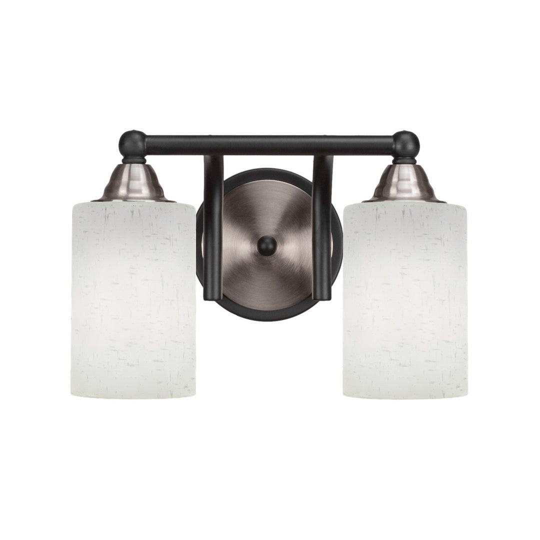 Toltec Paramount 3422-mbbn-310 Bath Vanity Light 13 in. wide - Matte Black & Brushed Nickel