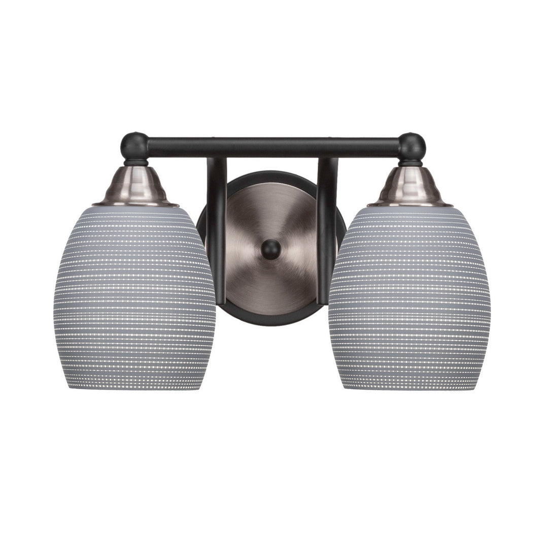 Toltec Paramount 3422-mbbn-4022 Bath Vanity Light 14 in. wide - Matte Black & Brushed Nickel