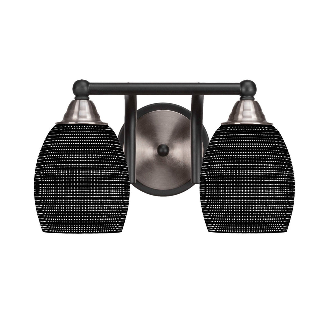 Toltec Paramount 3422-mbbn-4029 Bath Vanity Light 14 in. wide - Matte Black & Brushed Nickel