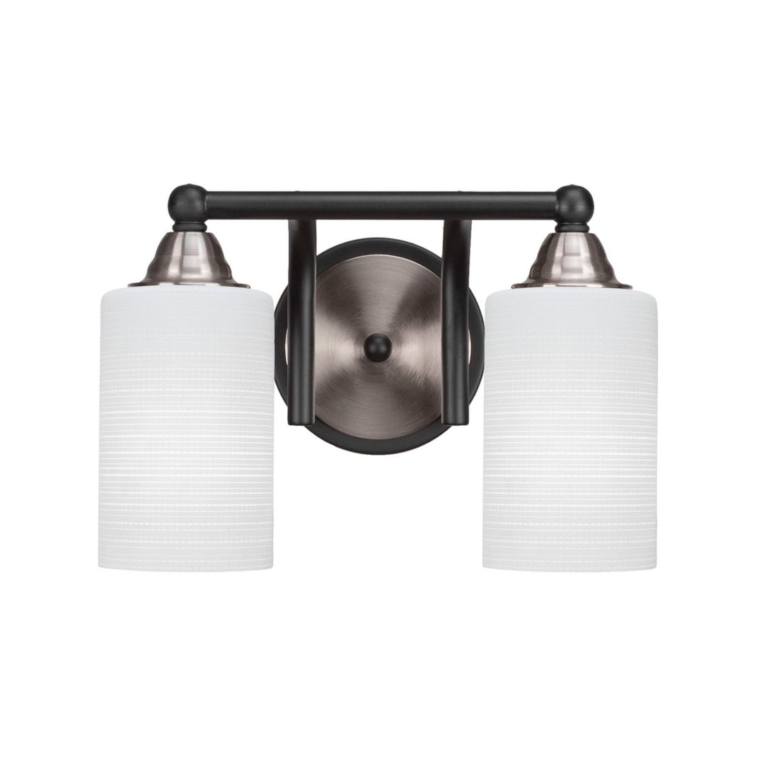 Toltec Paramount 3422-mbbn-4061 Bath Vanity Light 13 in. wide - Matte Black & Brushed Nickel